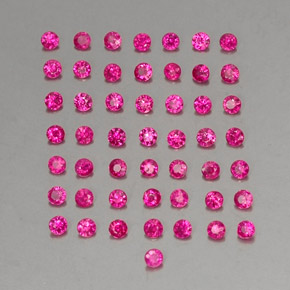 1.36캐럿 천연 바이올렛 레드 루비 보석, 라운드 컷, 1.79 mm, VS-SI