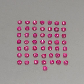 1.36캐럿 천연 바이올렛 레드 루비 보석, 라운드 컷, 1.79 mm, VS-SI