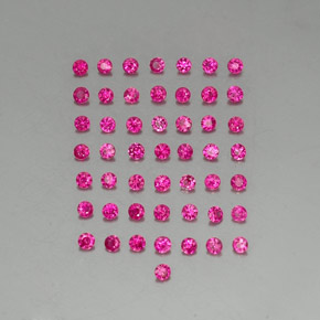 캐럿 천연 바이올렛 레드 루비 보석, 라운드 컷, 1.64 mm, VS-SI