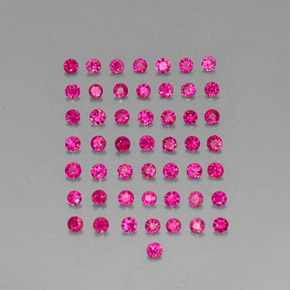 캐럿 천연 바이올렛 레드 루비 보석, 라운드 컷, 1.78 mm, VS-SI