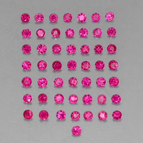 캐럿 천연 바이올렛 레드 루비 보석, 라운드 컷, 1.78 mm, VS-SI