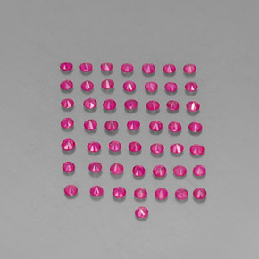 캐럿 천연 바이올렛 레드 루비 보석, 라운드 컷, 1.78 mm, VS-SI