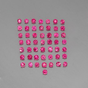 캐럿 천연 바이올렛 레드 루비 보석, 라운드 컷, 1.75 mm, VS-SI