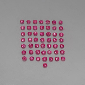 캐럿 천연 바이올렛 레드 루비 보석, 라운드 컷, 1.75 mm, VS-SI