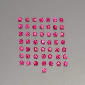 캐럿 천연 바이올렛 레드 루비 보석, 라운드 컷, 1.90 mm, VS-SI