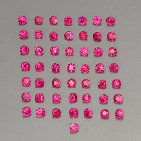 캐럿 천연 바이올렛 레드 루비 보석, 라운드 컷, 1.90 mm, VS-SI