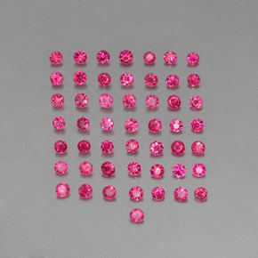 캐럿 천연 바이올렛 레드 루비 보석, 라운드 컷, 1.74 mm, VS-SI