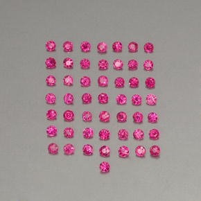 캐럿 천연 바이올렛 레드 루비 보석, 라운드 컷, 1.66 mm, VS-SI