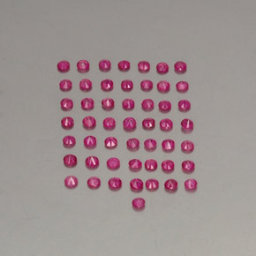 캐럿 천연 바이올렛 레드 루비 보석, 라운드 컷, 1.66 mm, VS-SI