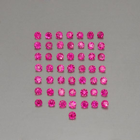 캐럿 천연 바이올렛 레드 루비 보석, 라운드 컷, 1.88 mm, VS-SI