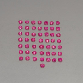 캐럿 천연 바이올렛 레드 루비 보석, 라운드 컷, 1.88 mm, VS-SI