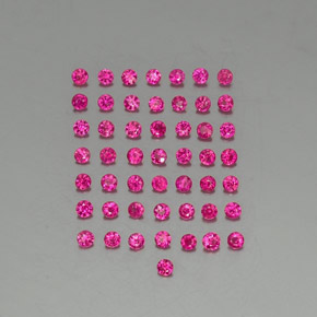 1.33캐럿 천연 바이올렛 레드 루비 보석, 라운드 컷, 1.75 mm, VS-SI