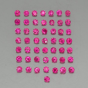 1.33캐럿 천연 바이올렛 레드 루비 보석, 라운드 컷, 1.75 mm, VS-SI