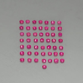 1.33캐럿 천연 바이올렛 레드 루비 보석, 라운드 컷, 1.75 mm, VS-SI