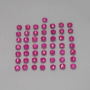 캐럿 천연 바이올렛 레드 루비 보석, 라운드 컷, 1.75 mm, VS-SI