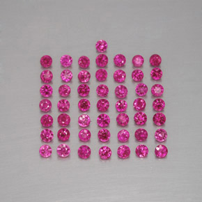 캐럿 천연 바이올렛 레드 루비 보석, 라운드 컷, 1.75 mm, VS-SI