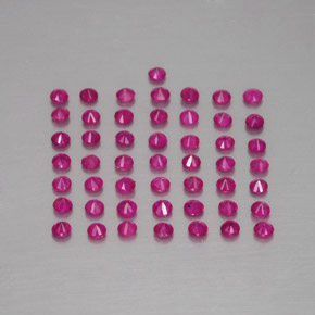 캐럿 천연 바이올렛 레드 루비 보석, 라운드 컷, 1.75 mm, VS-SI