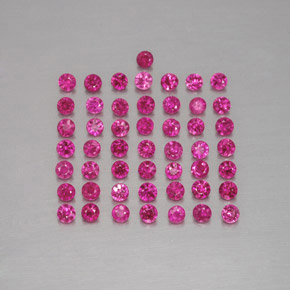 1.19캐럿 천연 바이올렛 레드 루비 보석, 라운드 컷, 1.73 mm, VS-SI