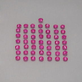 1.19캐럿 천연 바이올렛 레드 루비 보석, 라운드 컷, 1.73 mm, VS-SI