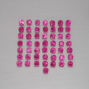 1.18캐럿 천연 바이올렛 레드 루비 보석, 라운드 컷, 1.70 mm, VS-SI