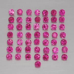 1.18캐럿 천연 바이올렛 레드 루비 보석, 라운드 컷, 1.70 mm, VS-SI