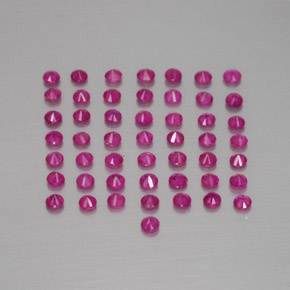 1.18캐럿 천연 바이올렛 레드 루비 보석, 라운드 컷, 1.70 mm, VS-SI