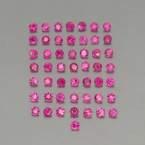 캐럿 천연 바이올렛 레드 루비 보석, 라운드 컷, 1.60 mm, VS-SI
