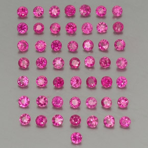 캐럿 천연 바이올렛 레드 루비 보석, 라운드 컷, 1.60 mm, VS-SI