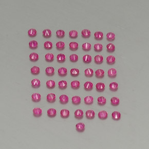 캐럿 천연 바이올렛 레드 루비 보석, 라운드 컷, 1.60 mm, VS-SI