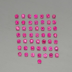 1.37캐럿 천연 라이트 레드 루비 보석, 라운드 컷, 1.73 mm, VS-SI