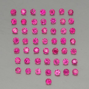 1.37캐럿 천연 라이트 레드 루비 보석, 라운드 컷, 1.73 mm, VS-SI