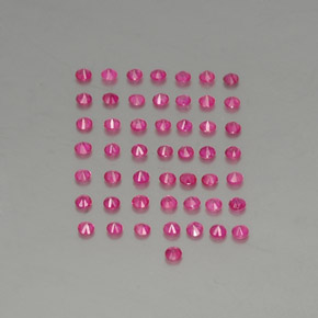 1.37캐럿 천연 라이트 레드 루비 보석, 라운드 컷, 1.73 mm, VS-SI