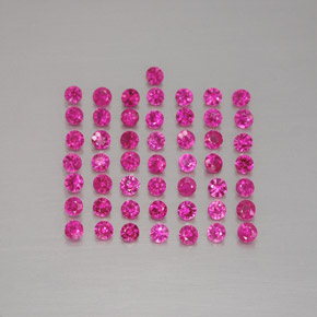 캐럿 천연 바이올렛 레드 루비 보석, 라운드 컷, 1.74 mm, VS-SI