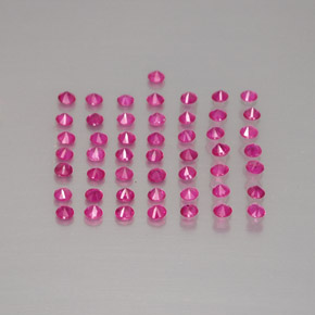 캐럿 천연 바이올렛 레드 루비 보석, 라운드 컷, 1.74 mm, VS-SI