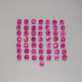 캐럿 천연 바이올렛 레드 루비 보석, 라운드 컷, 1.65 mm, VS-SI
