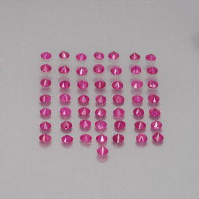 캐럿 천연 바이올렛 레드 루비 보석, 라운드 컷, 1.65 mm, VS-SI