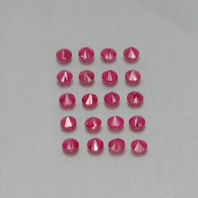 캐럿 천연 핑크 레드 루비 보석, 라운드 컷, 2.80 mm, VS-SI