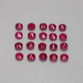 캐럿 천연 핑크 레드 루비 보석, 라운드 컷, 2.72 mm, VS-SI