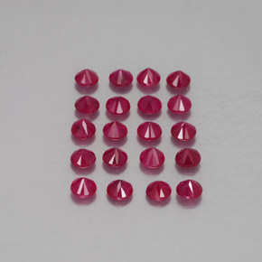 캐럿 천연 핑크 레드 루비 보석, 라운드 컷, 2.74 mm, VS-SI