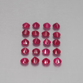 캐럿 천연 핑크 레드 루비 보석, 라운드 컷, 2.79 mm, VS-SI