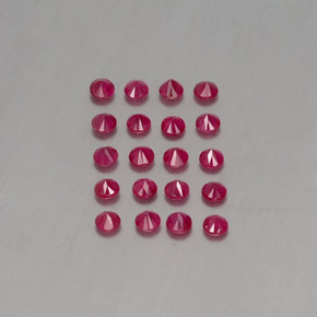 캐럿 천연 핑크 레드 루비 보석, 라운드 컷, 2.71 mm, VS-SI