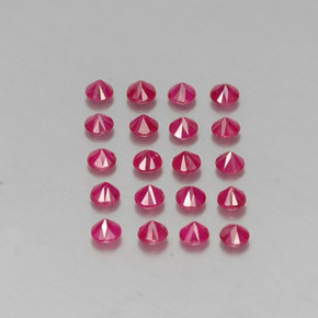캐럿 천연 핑크 레드 루비 보석, 라운드 컷, 2.90 mm, VS-SI