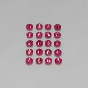 캐럿 천연 핑크 레드 루비 보석, 라운드 컷, 2.83 mm, VS-SI