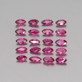 캐럿 천연 핑크 레드 루비 보석, 마퀴즈, 3.8×1.9 mm, VS-SI