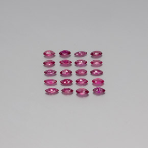캐럿 천연 핑크 레드 루비 보석, 마퀴즈, 3.8×1.9 mm, VS-SI
