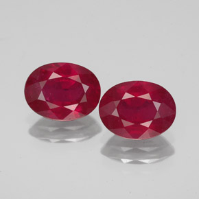 캐럿 천연 핑크 레드 루비 보석, 타원형 컷, 8×6.1 mm, VS-SI