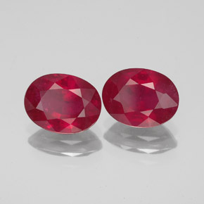 캐럿 천연 핑크 레드 루비 보석, 타원형 컷, 8×6.1 mm, VS-SI