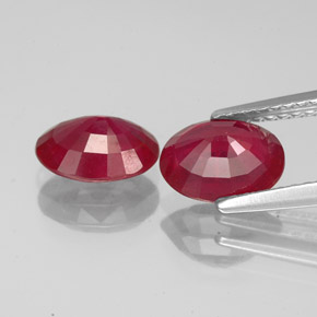 캐럿 천연 핑크 레드 루비 보석, 타원형 컷, 8×6.1 mm, VS-SI