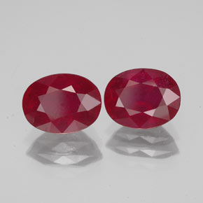 캐럿 천연 핑크 레드 루비 보석, 타원형 컷, 7.7×6.1 mm, VS-SI