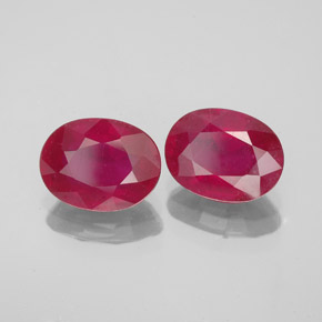 캐럿 천연 핑크 레드 루비 보석, 타원형 컷, 8.2×6.2 mm, VS-SI